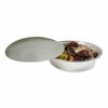 Boardwalk Round Aluminum To-Go Containers w/ Lid, 48 oz, 9 in. Diameter x 1.66 in.h, Silver, 200PK BWKROUND9COMBO
